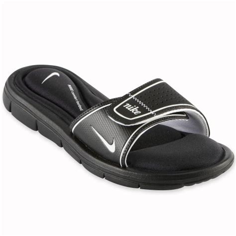 Nike 360883 Women's Comfort Slide - Black/White - 8 - Top Fashion Web