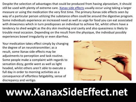 Knowing Xanax Unwanted side effects