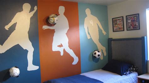 Painted Daisies: Soccer Silhouettes: A Teenage Boy's Room