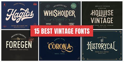 15 Best Vintage Fonts a Designer Must Know for Great Typography