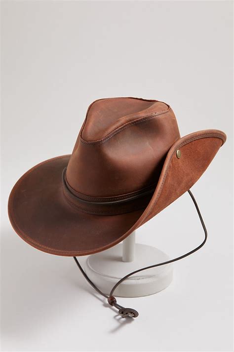 Aussie Distressed Leather Outback Hat | Overland