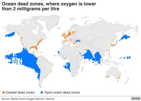 Oceanic Oxygen-Depletion (Dead Zones) : MapPorn