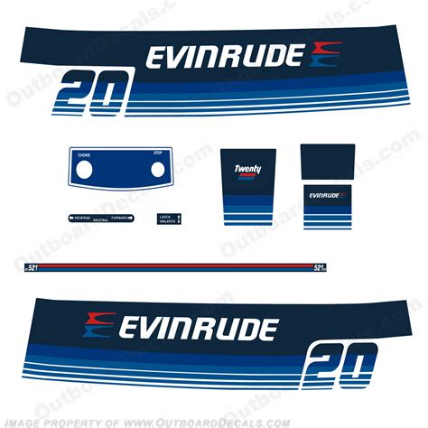 Evinrude 1979 20hp Decal Kit