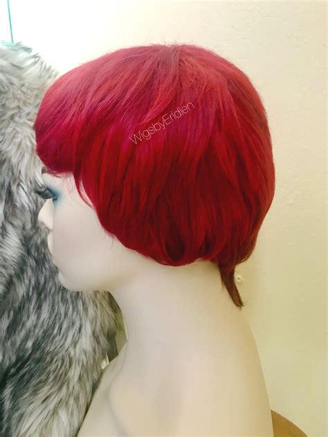 Short Red Wig, Pixie Cut Wig, Synthetic Red Wig, Heat Resistant Wig, Costume READY TO SHIP What ...