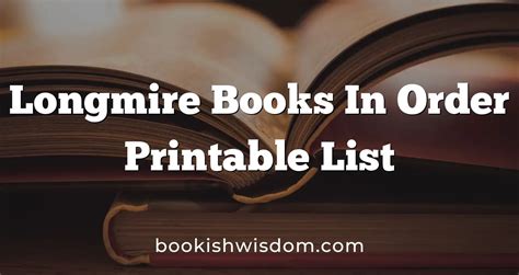 Longmire Books In Order Printable List - Bookish Wisdom