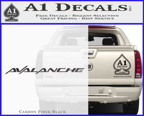 Chevy Avalanche Decal Sticker 2 Pack » A1 Decals