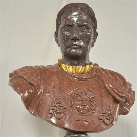 Handmade reproduction of a porphyry Roman bust