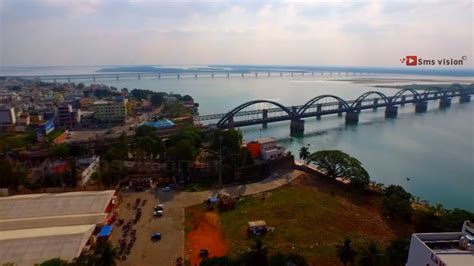 The loving Rajahmundry (Aerial video of rajahmundry East Godavari By |Vishnu M Shenoy| - YouTube