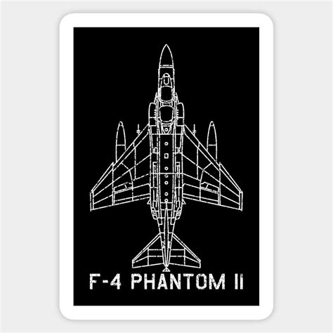 F-4 Phantom II American Airplane Aircraft Blueprint Plane Art by ...