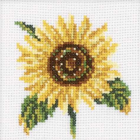 Sunflower Counted Cross Stitch Kit-4"X4" 14 Count - Walmart.com - Walmart.com