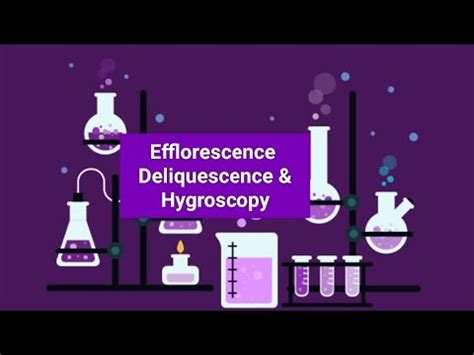 Water | Chemistry | efflorescence| deliquescence | hygroscopy - YouTube