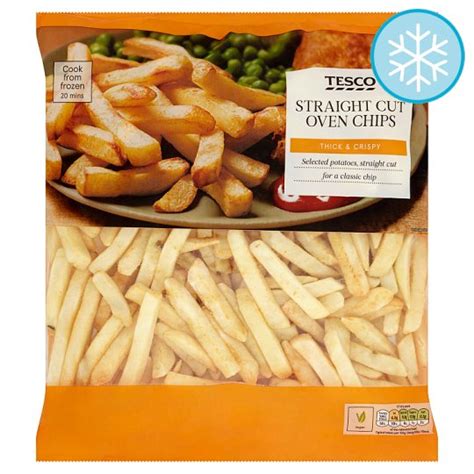 凜 Calories in Tesco Straight Cut Oven Chips Thick & Crispy