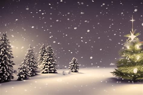 Silent Night Scene Render Soft Snowy Background · Creative Fabrica