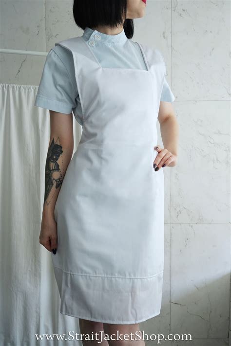 White Nurse Apron Made in Vintage Style Medical / Classical - Etsy UK