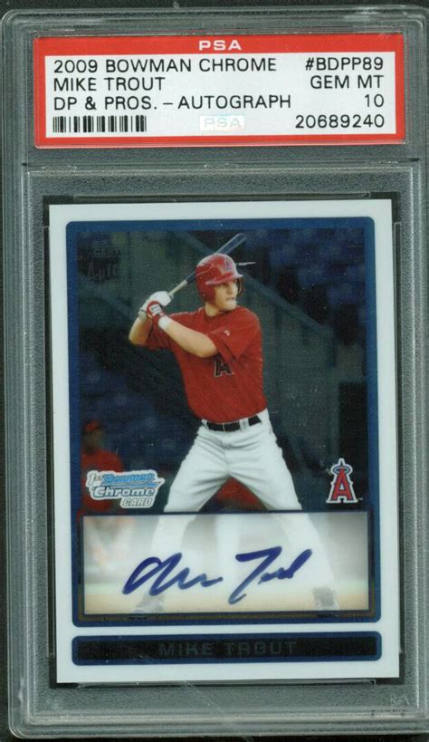 Lot Detail - The Perfect Trout: Mike Trout Signed 2009 Bowman Chrome ...