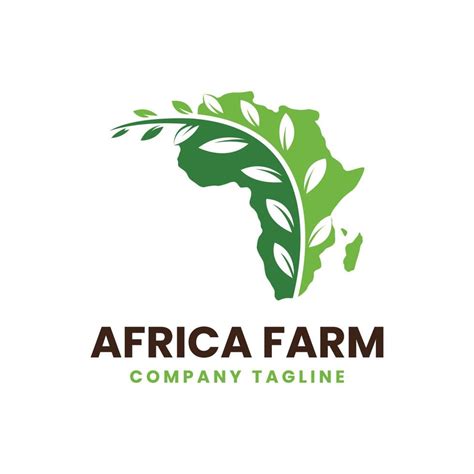 Farm industry of africa logo, agriculture with leaf and green concept 7357981 Vector Art at Vecteezy