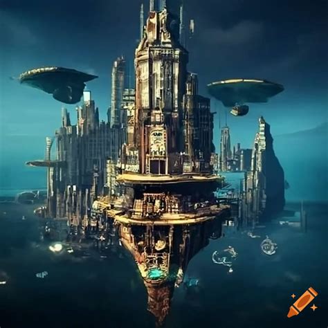 Floating Steampunk City by Syber-Art on DeviantArt