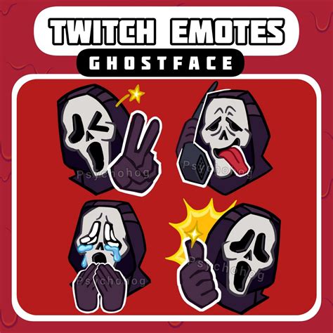 Ghostface Emote Set 1 Twitch Discord Streaming Halloween Horror - Etsy ...