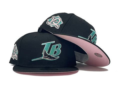 TAMPA BAY DEVIL RAYS 10TH SEASONS BLACK PINK BRIM NEW ERA FITTED HAT ...