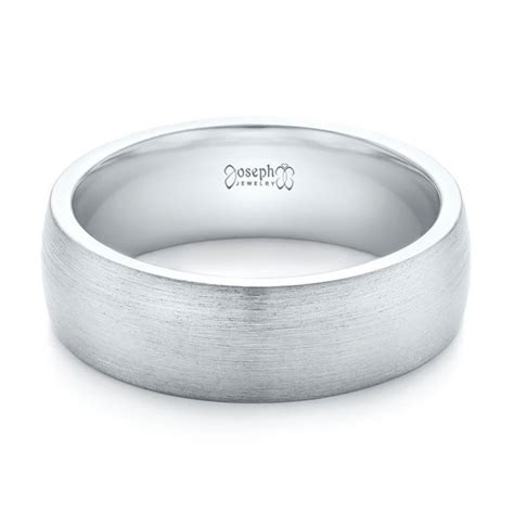 Platinum Custom Brushed Men's Wedding Band #103280 - Seattle Bellevue ...