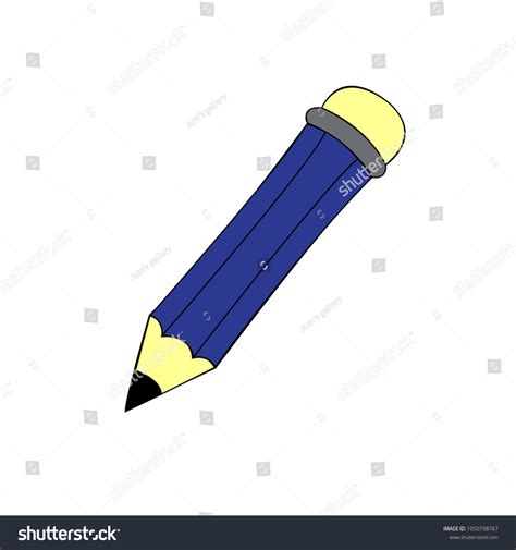 Cartoon Drawing Pencil Blue Color On Stock Vector (Royalty Free) 1050798767 | Shutterstock