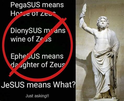 Does Jesus mean Hail Zeus?