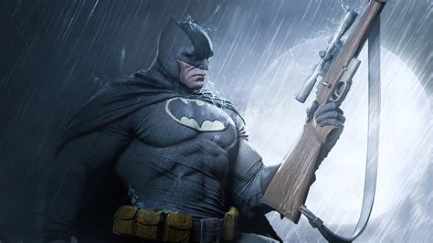 Batman With Gun Art 4k Wallpaper,HD Superheroes Wallpapers,4k Wallpapers,Images,Backgrounds ...