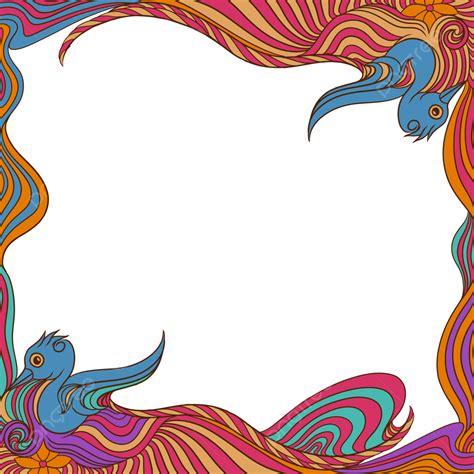 Trippy Psychedelic Border Art Drawing Illustration, Trippy Drawing, Psychedelic Drawing, Border ...