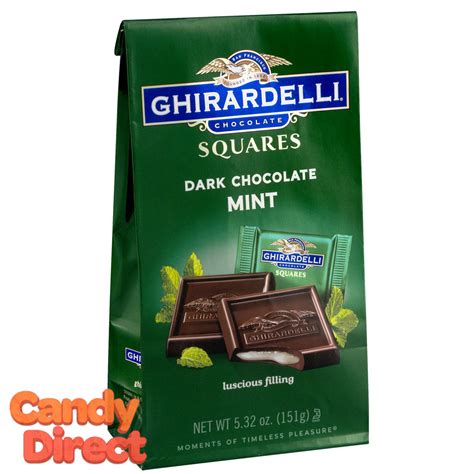 Dark Chocolate with Mint Ghirardelli Squares - 6ct – CandyDirect