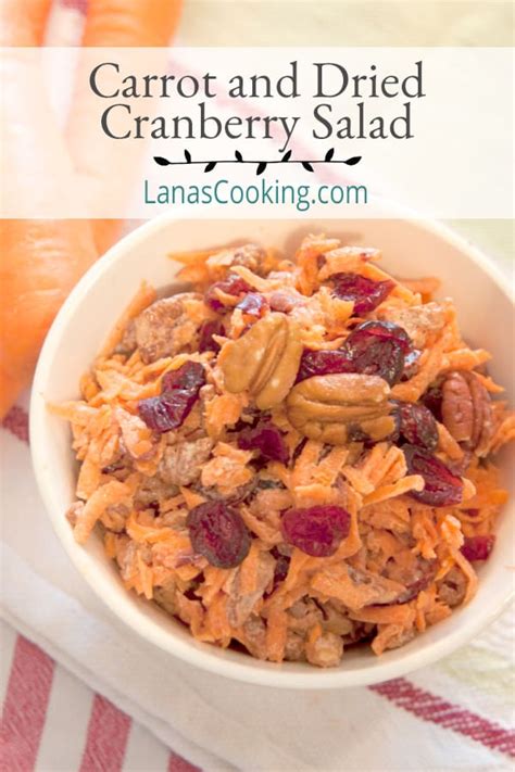 Carrot and Dried Cranberry Salad from Never Enough Thyme