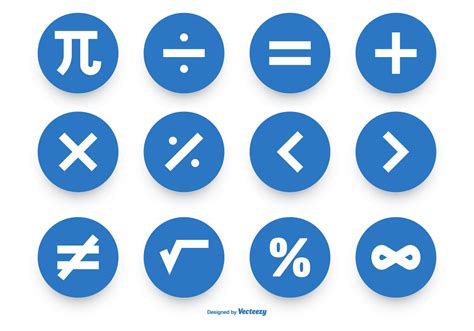 Math Symbol Vector Icon Collection 142757 Vector Art at Vecteezy