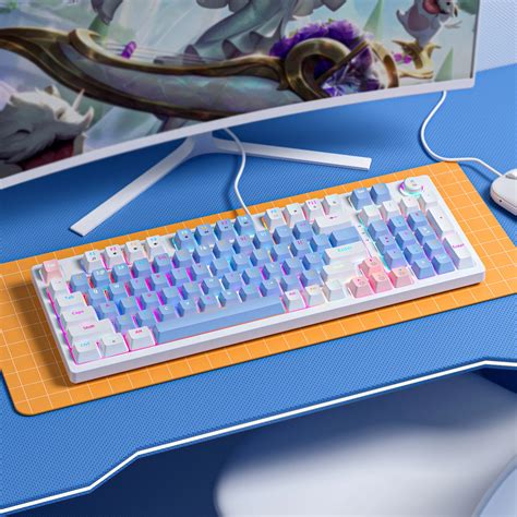 Colorful-98-Percent-Knob-Mechanical-Keyboard-RGB-98-Keys-Computer ...