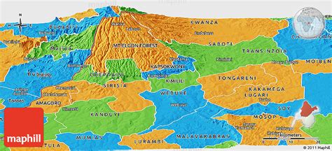 Political Panoramic Map of BUNGOMA