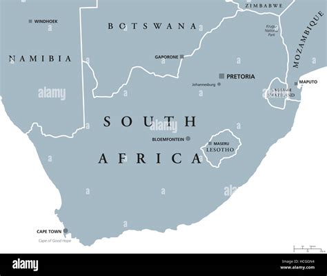 Map Of South Africa And Its Neighbouring Countries