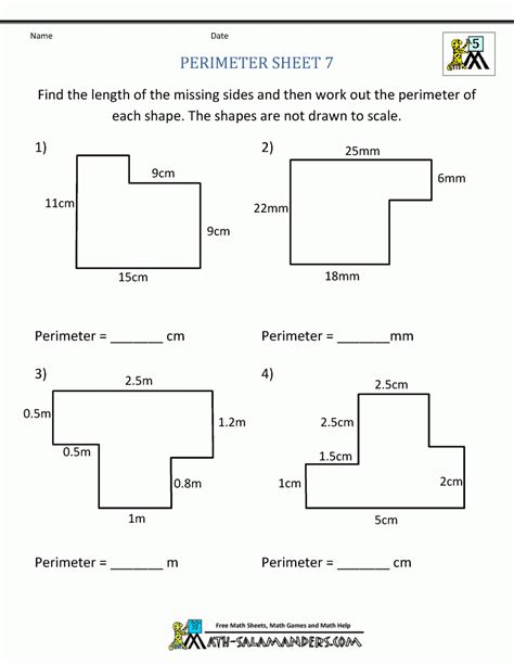 Free Printable Perimeter Worksheets 3Rd Grade - Free Printable