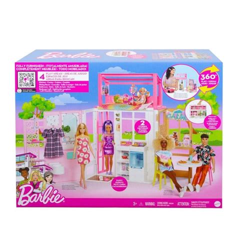 Buy Barbie Dollhouse Playset - 2 Levels & 4 Play Areas - Barbie, delivered to your home | TheOutfit