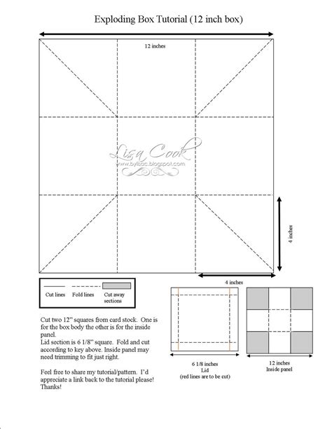 from crayons to Copics: card making ideas, free designs: Exploding Box Tutorial and Pattern (12 ...