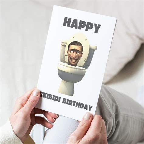 Printable Skibidi Toilet Birthday Card Digital Download Gaming - Etsy