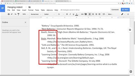 Google Docs - Hanging Indent - YouTube