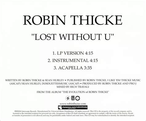 Lost Without You Robin Thicke