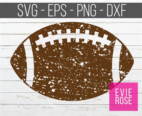 Distressed Football SVG DXF PNG Eps Clipart Grunge - Etsy UK