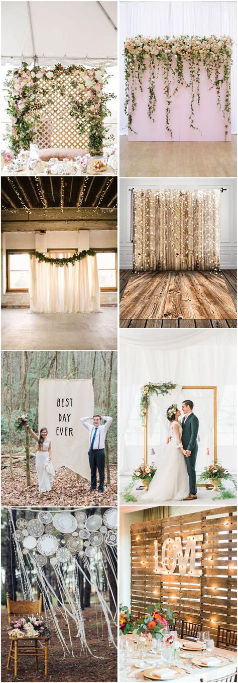 Rustic Weddings » 30 Unique and Breathtaking Wedding Backdrop Ideas » ️ More: h… | Diy wedding ...