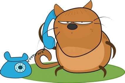 Cat Talking In Phone clip art Free Clipart Download | FreeImages