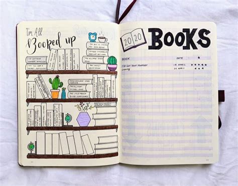 55+ Creative Book and Reading trackers for your Bullet journal