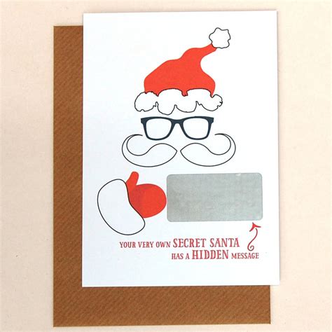 Hidden Message Secret Santa Christmas Card By aFewHomeTruths ...