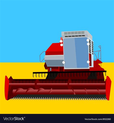 Combine harvester Royalty Free Vector Image - VectorStock