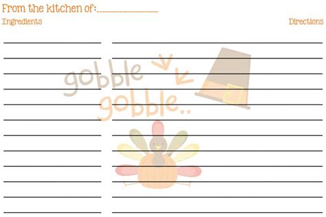 Free Printable Thanksgiving Recipe Cards - Everyday Made Fresh