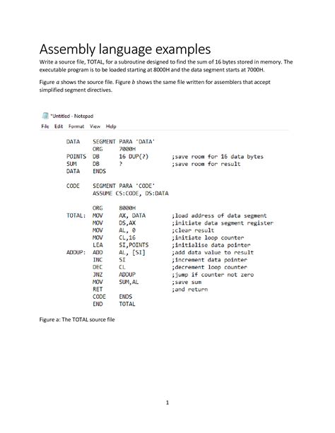 SOLUTION: Assembly language examples - Studypool