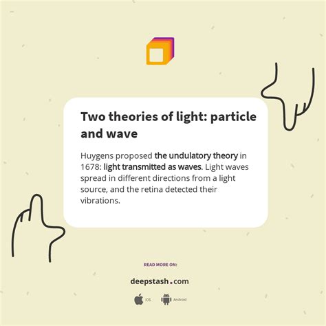 Two theories of light: particle and wave - Deepstash