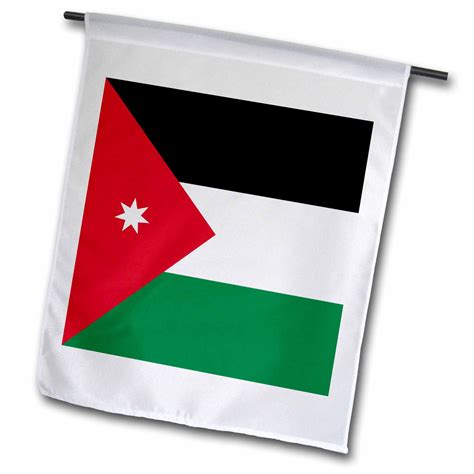 3dRose Flag of Jordan - Jordanian red black white green with white star ...